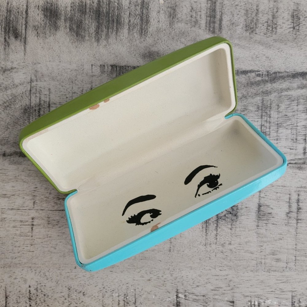Kate Spade New York Women's Blue and Green Glasses Case - Picture 5 of 8